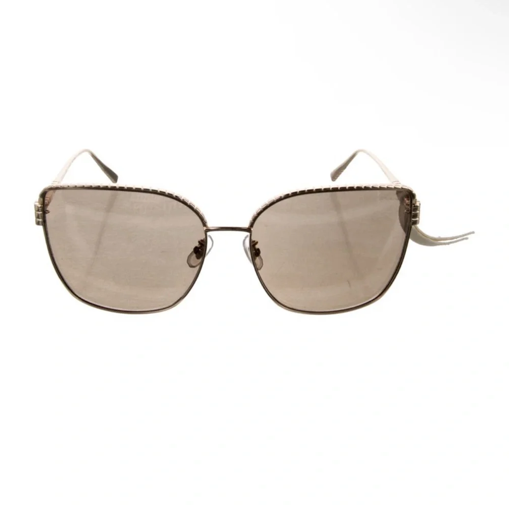 NWT Chopard Gold Butterfly Sunglasses Metal Frame Smoke Gradient Lenses